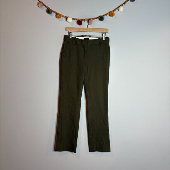 J. Crew dark green wool blend Campbell Trousers - Picture 1 of 5